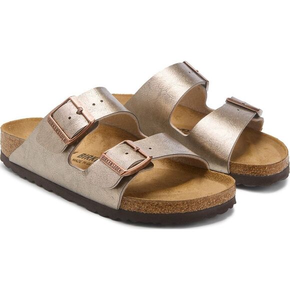 BIRKENSTOCK Women’s Arizona Birko-Flor Graceful Taupe Double Strap Sandals Size - Picture 1 of 7